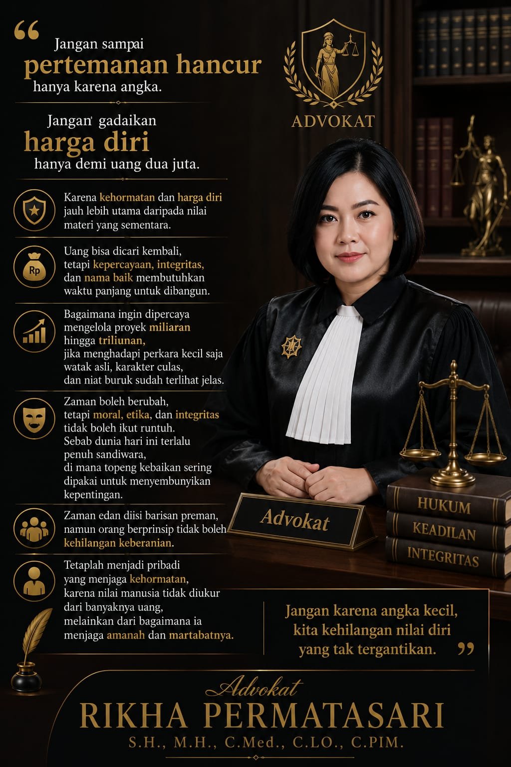 JANGAN GADAIKAN HARGA DIRI HANYA DEMI DUA JUTA RUPIAH