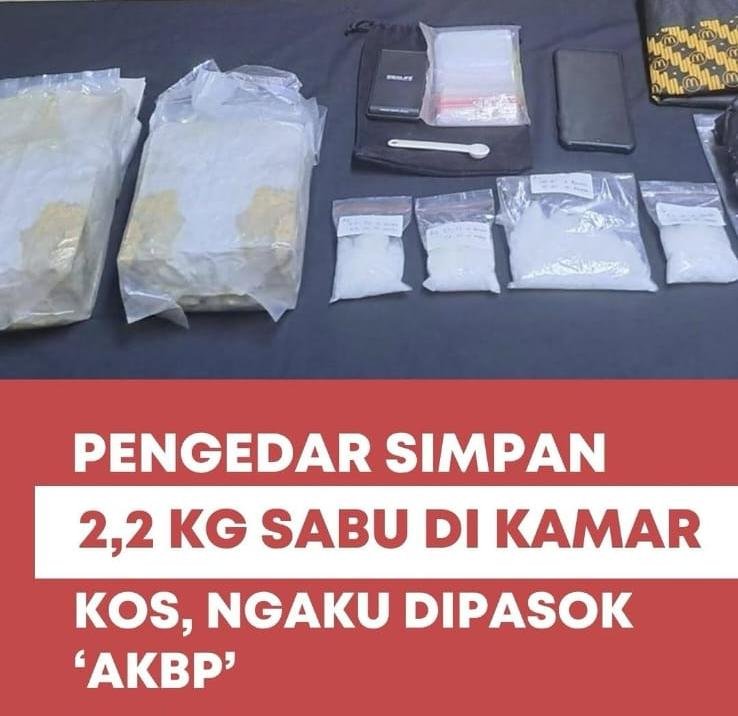 2,2 KG SABU DIAMANKAN DI KOS-KOSAN DENPASAR, PENGEDAR NGAKU DIPASOK SOSOK BERNAMA KONTAK “AKBP”