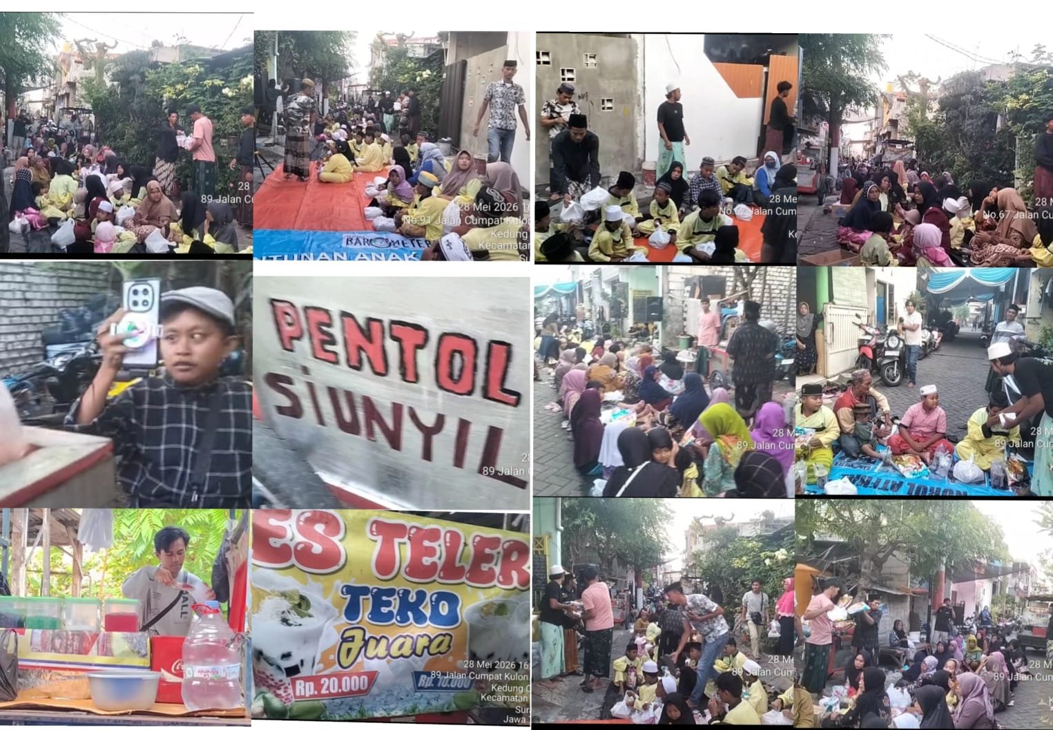 2 TikToker Viral, Es Teller Mas Aji dan Pentol Si Unyil Turut Donasi pada Santunan Anak Yatim di Kedung Cowek