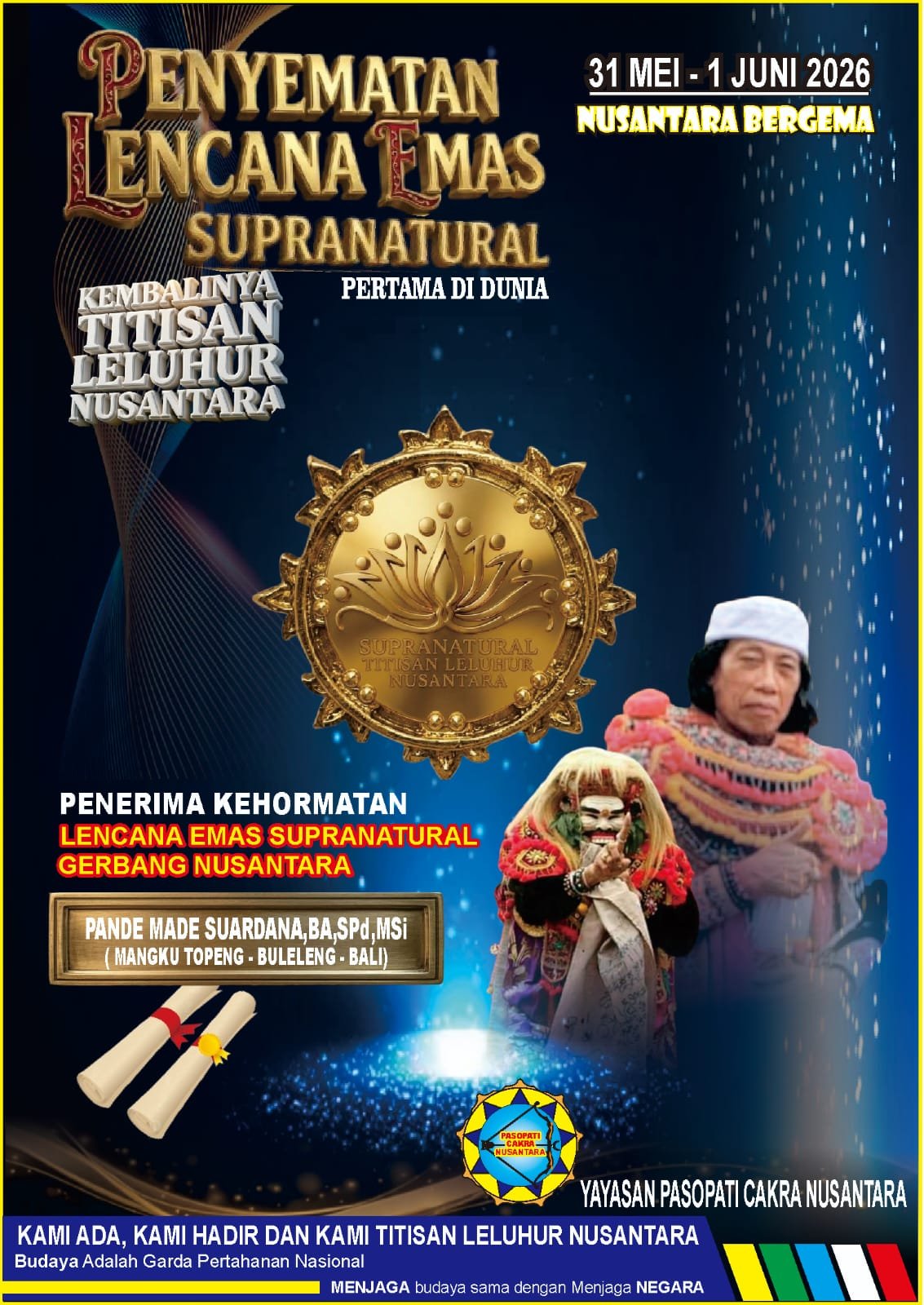 Astuongkara Lolos Mewakili Bali: Tarian Sakral Topeng Dalem Sidakarya Raih Undangan Penganugrahan Lencana Emas di Surabaya