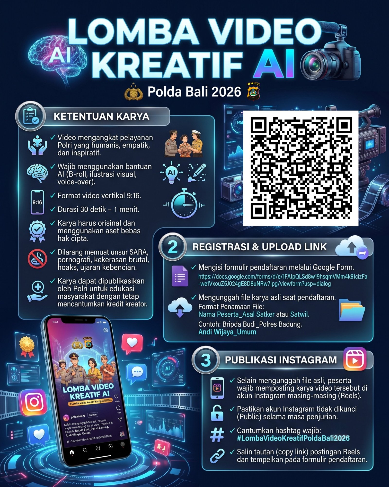 Gali Kreativitas Digital, Polda Bali Gelar Lomba Video Kreatif Bertema “Polri Untuk Masyarakat”