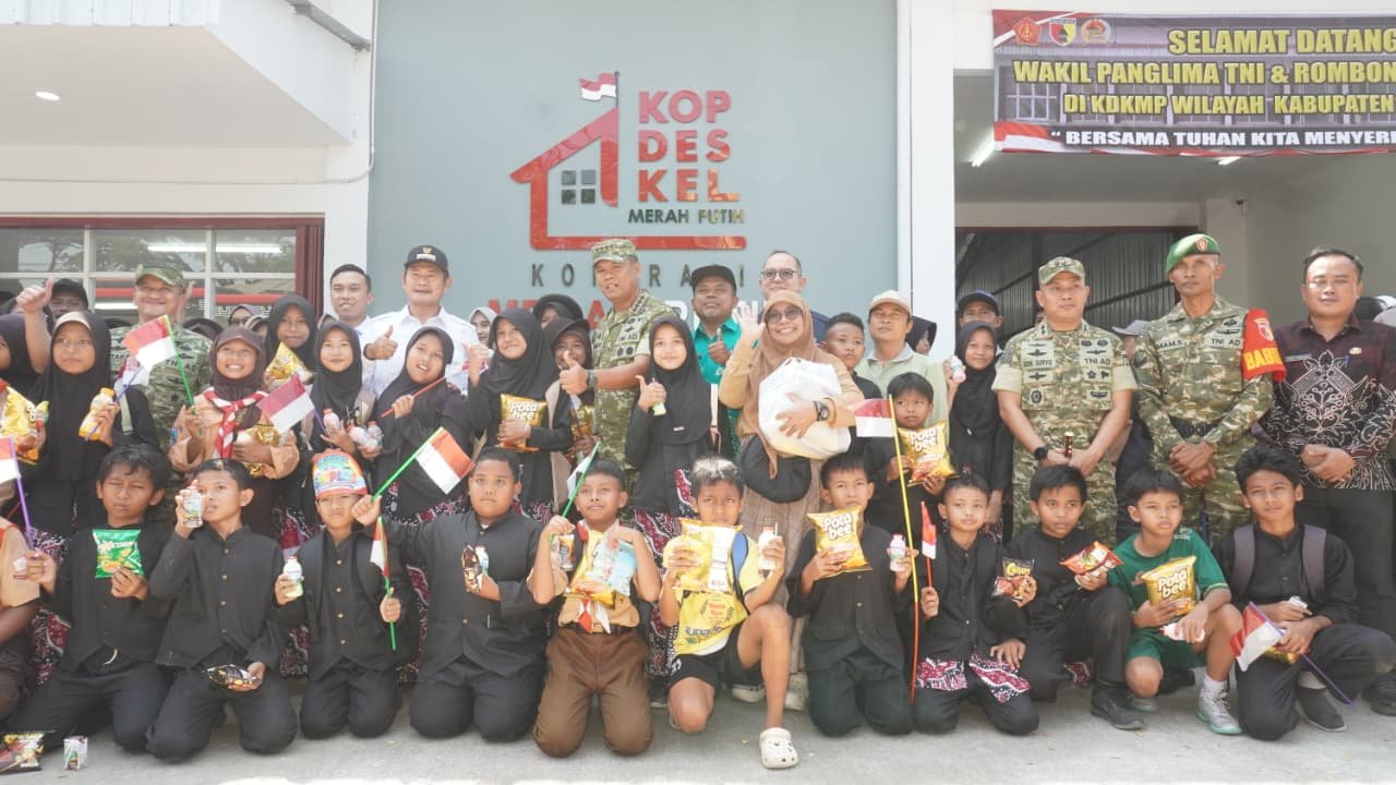 Danrem 082/CPYJ Sambut Wakil Panglima TNI Cek Progres Koperasi Desa/Kelurahan Merah Putih di Lamongan