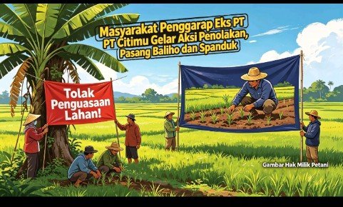 Masyarakat Penggarap Eks PT Citimu Gelar Aksi Penolakan, Pasang Baliho dan Spanduk