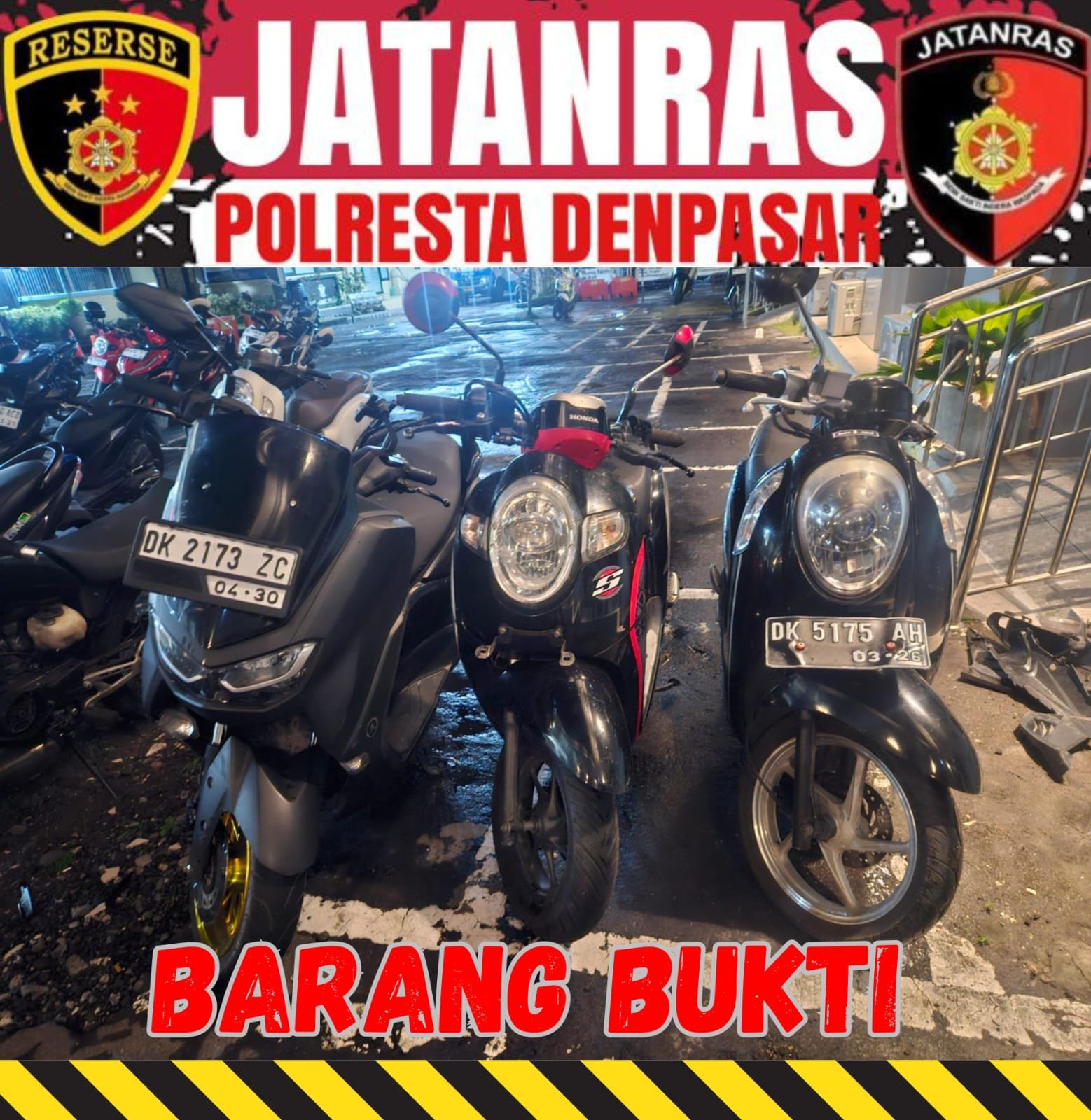 Beraksi di Tiga Wilayah Berbeda, Pelaku Curanmor Diburu 2 Bulan Akhirnya Diamankan Jatanras Polresta Denpasar