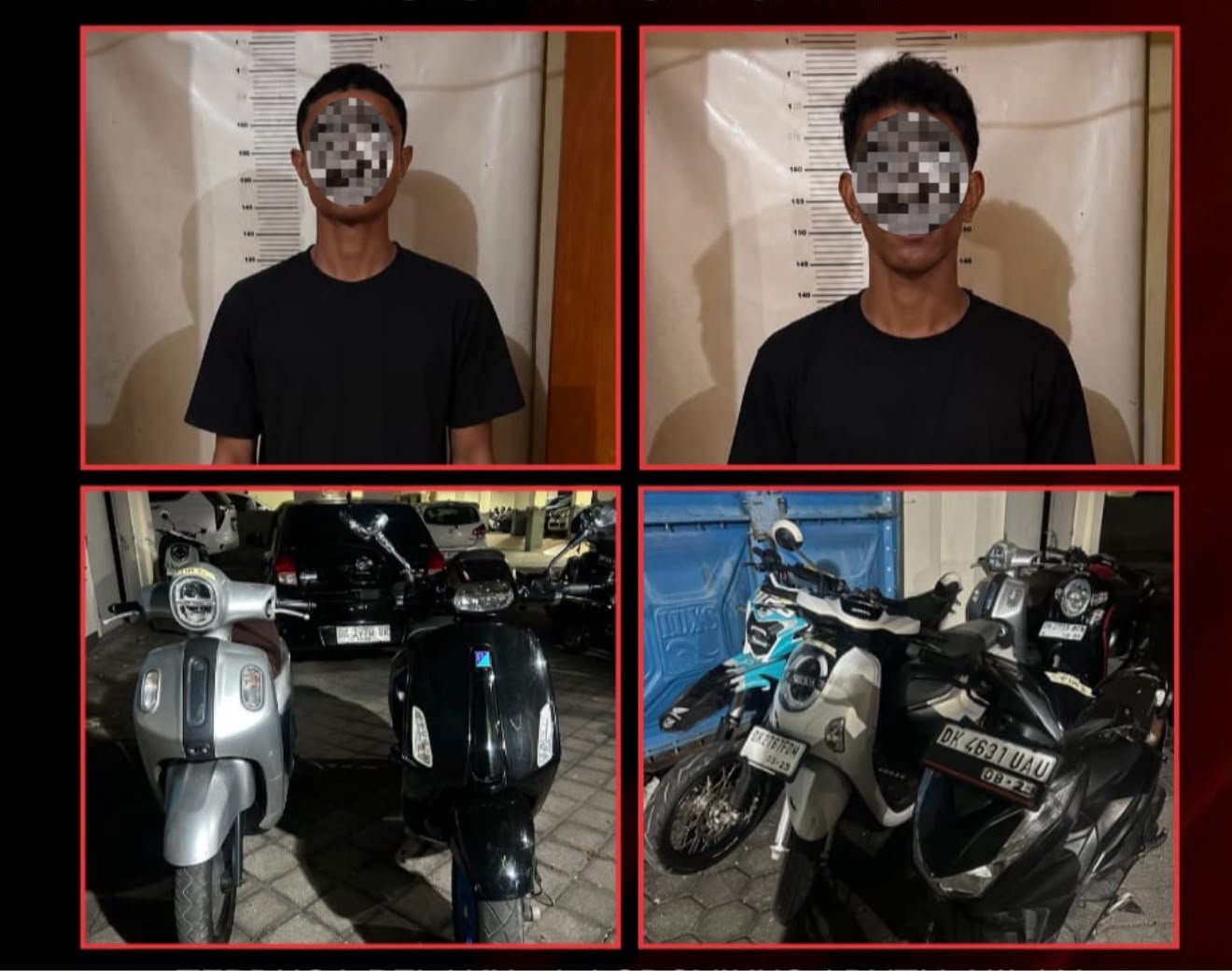 Berkedok Penagih Utang, Rampas Motor Vespa Korban: Dua Pelaku Nekat Berhasil Diringkus Resmob Polda Bali