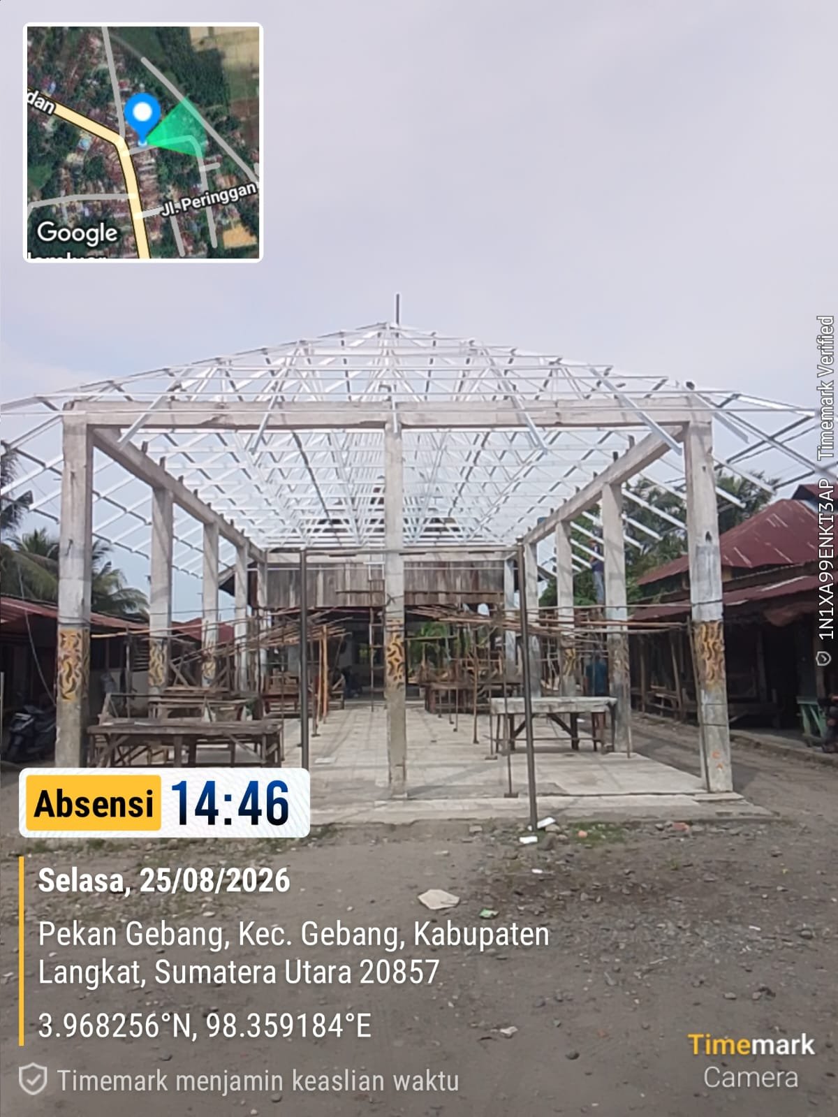 Rehab Pasar Pekan Gebang Disorot: Sepekan Berjalan Tanpa Plang, Diduga Fokus Hanya pada Pengerjaan Atap