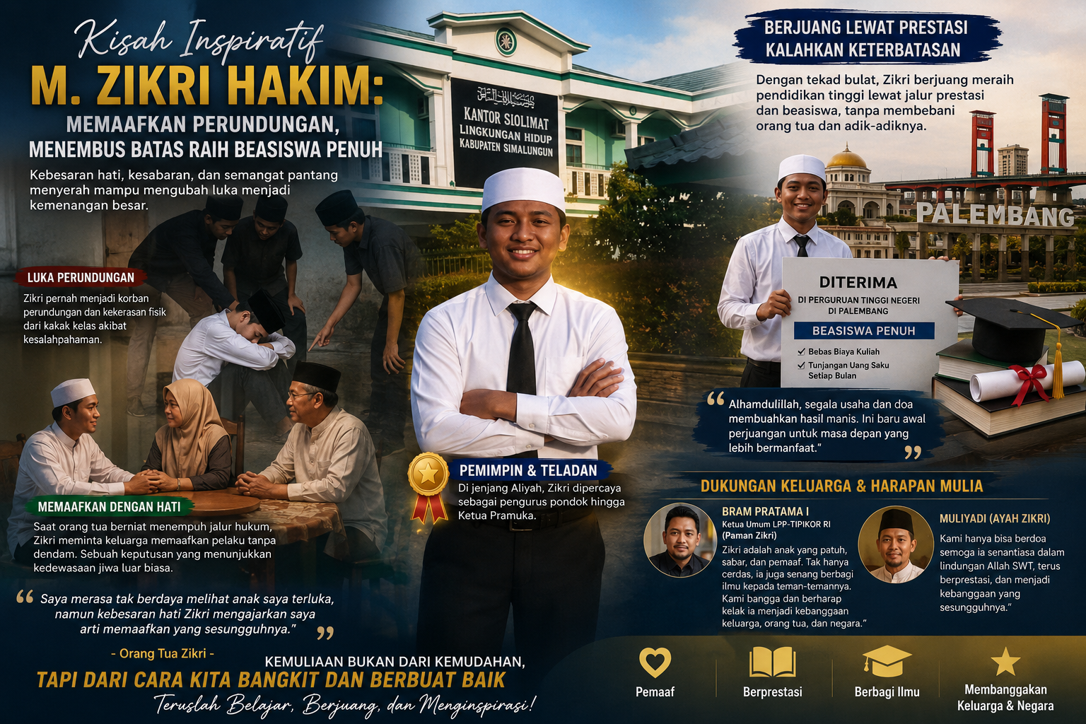 Kisah Inspiratif M. Zikri Hakim: Memaafkan Perundungan, Menembus Batas Raih Beasiswa Penuh