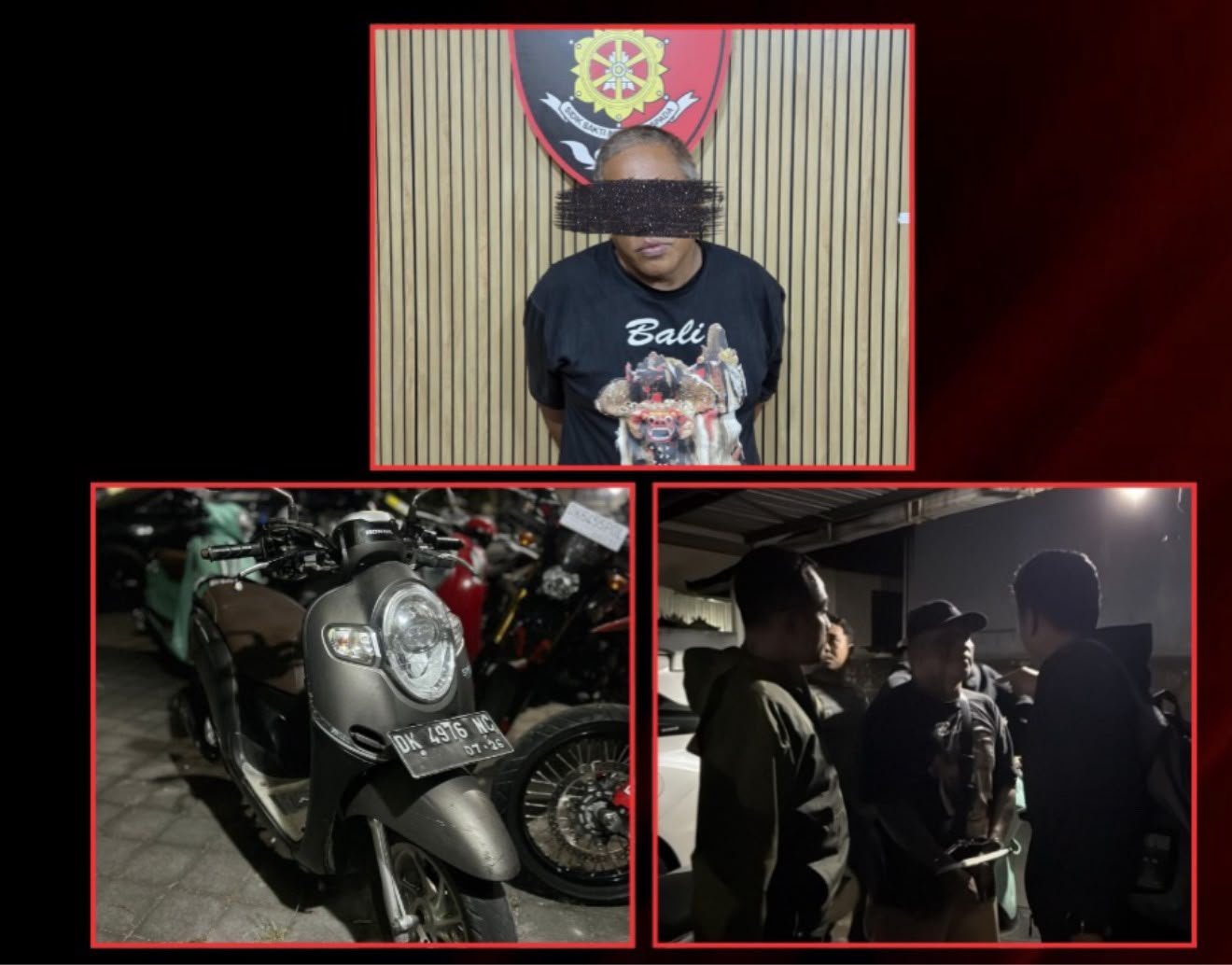 Tim URC Jatanras Polda Bali Berhasil Ungkap Kasus Pencurian Sepeda Motor di Denpasar Barat
