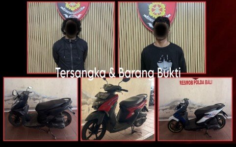 Tim URC Jatanras Polda Bali Ungkap Kasus Curanmor, Dua Pelaku dari Bekasi Diamankan