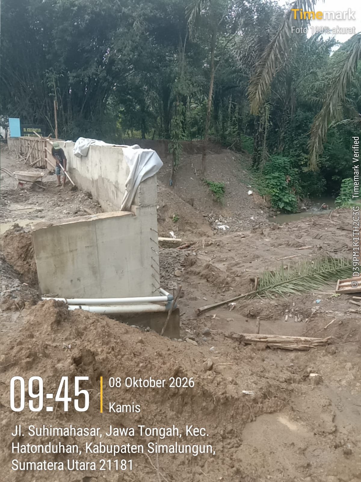 Proyek Turap Rp3 Miliar di Ruas Tanah Jawa–Batas Asahan Disorot, Aktivitas Pengerjaan Diduga Terhenti