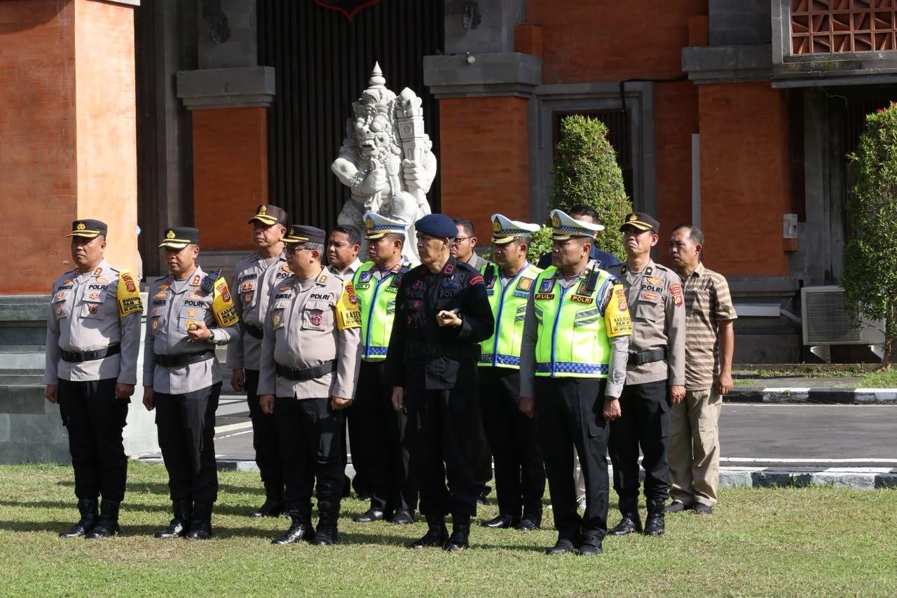 Polda Bali Gelar Apel Kesiapan Pengamanan Kunjungan Kerja Wakil Presiden RI